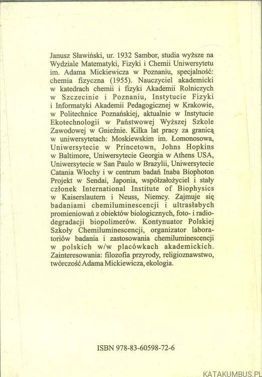 Cień Boga - światło. Elektromagnetyzm a niektóre problemy ontologiczne i eschatologiczne. JANUSZ SŁAWIŃSKI