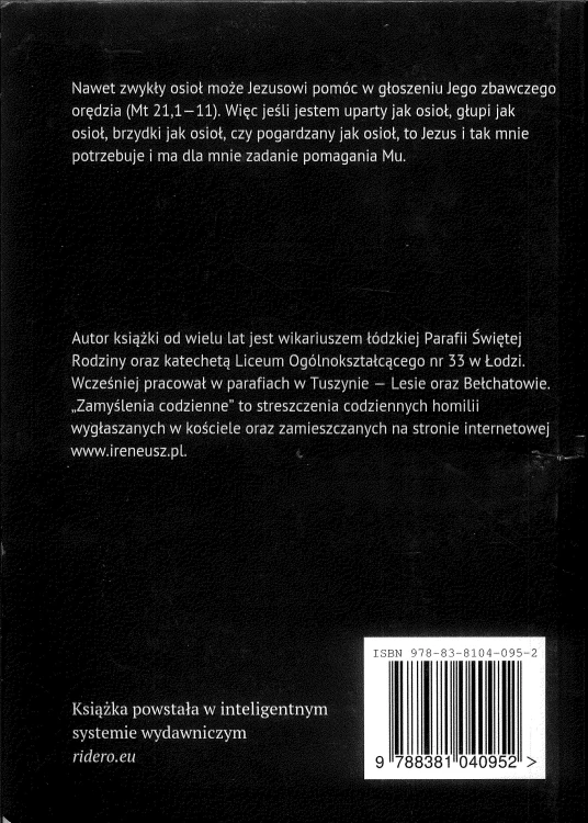 Zamyślenia codzienne. IRENEUSZ WĘGRZYN