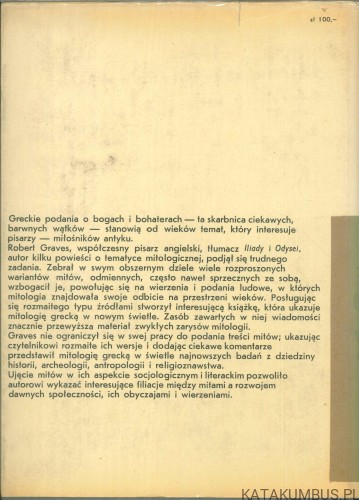 Mity greckie. ROBERT GRAVES