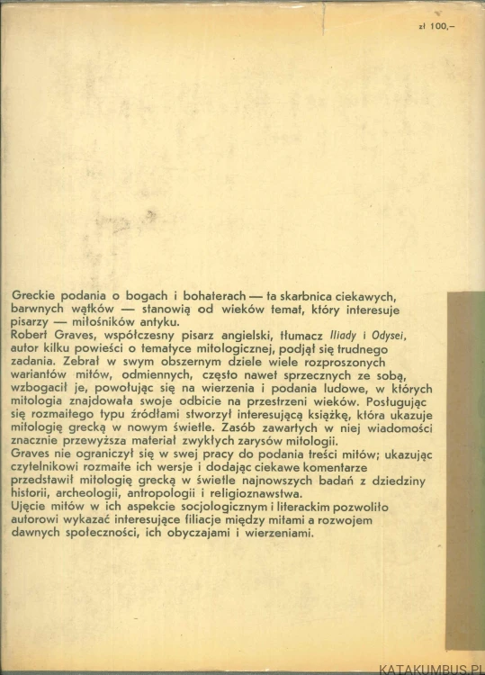 Mity greckie. ROBERT GRAVES