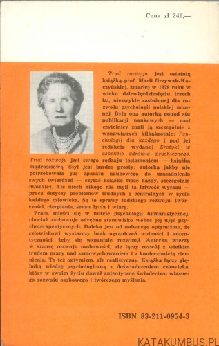 Trud rozwoju. MARIA GRZYWAK-KACZYŃSKA
