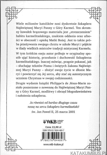 Szkaplerz. Życie na wzór Maryi. PHILIPPE DE JÉSUS-MARIE OCD