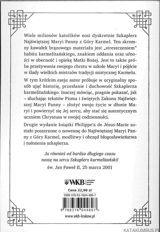 Szkaplerz. Życie na wzór Maryi. PHILIPPE DE JÉSUS-MARIE OCD