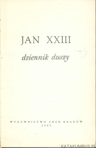 Dziennik duszy. JAN XXIII