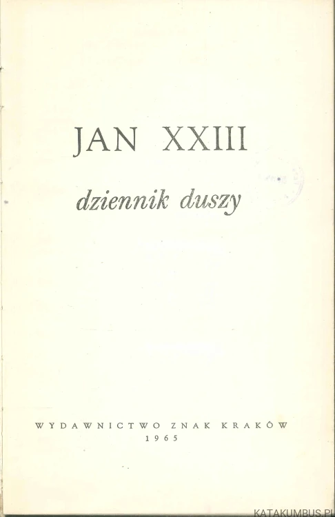 Dziennik duszy. JAN XXIII