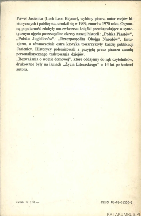 Rozważania o wojnie domowej. PAWEŁ JASIENICA