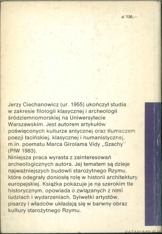 Rzym ludzie i budowle. JERZY CIECHANOWICZ
