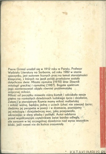 Miłość w Rzymie. PIERRE GRIMAL