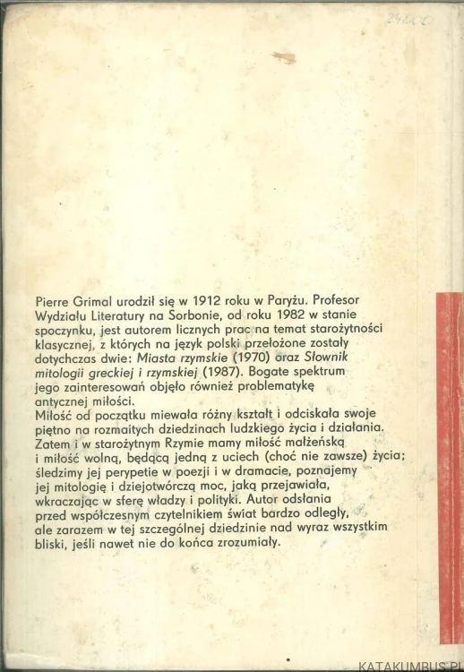 Miłość w Rzymie. PIERRE GRIMAL
