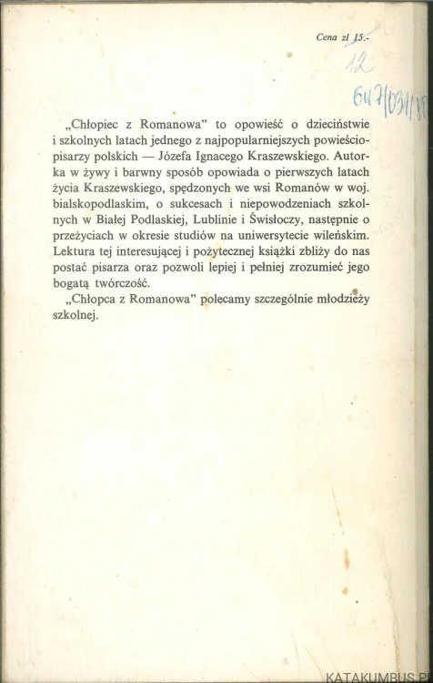 Chłopiec z Romanowa. MONIKA WARNEŃSKA