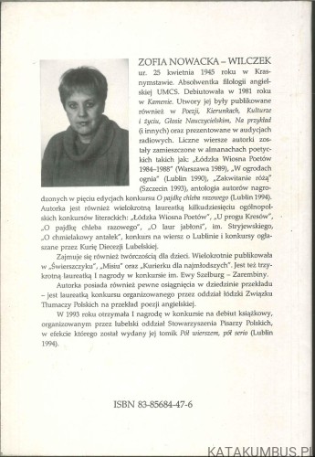 Obłaskawienie Niepokoju. ZOFIA NOWACKA-WILCZEK