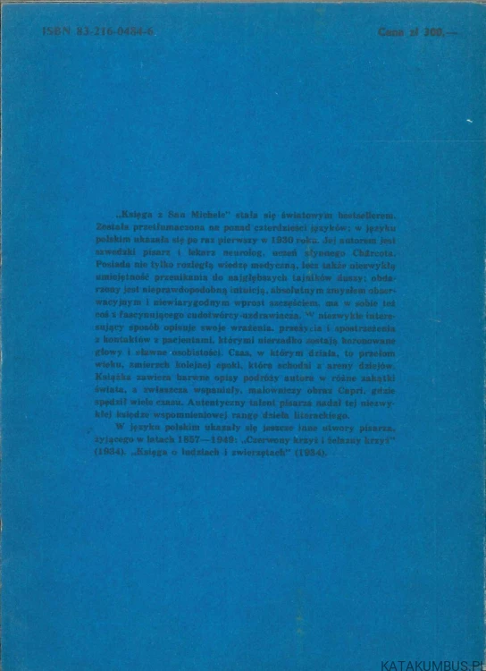 Księga z San Michele. AXEL MUNTHE