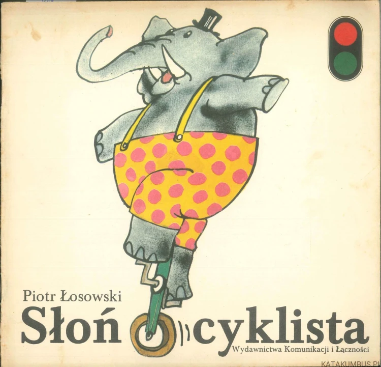 Słoń rowerzysta. PIOTR ŁOSOWSKI