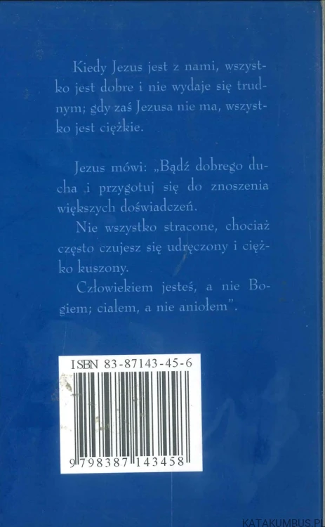 O naśladowaniu Chrystusa. TOMASZ À KEMPIS