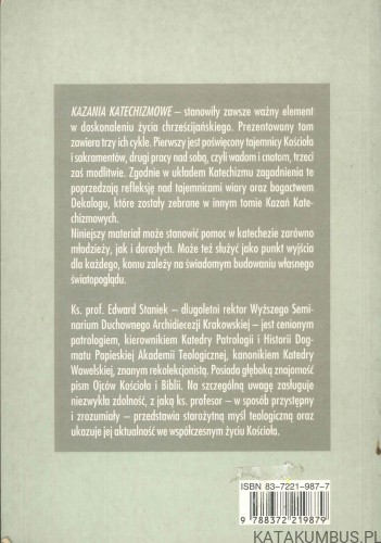 Kazania katechizmowe. KS. EDWARD STANIEK
