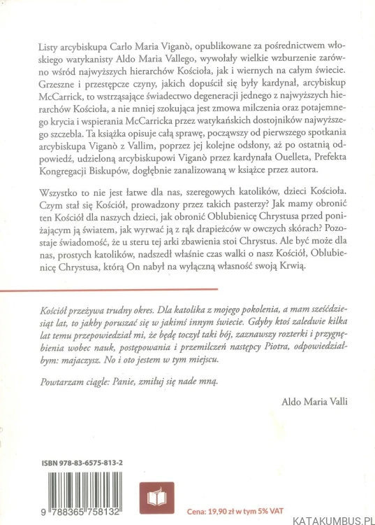 Sprawa Viganò. Arcybiskup przeciw gorszycielom. ALDO MARIA VALLI