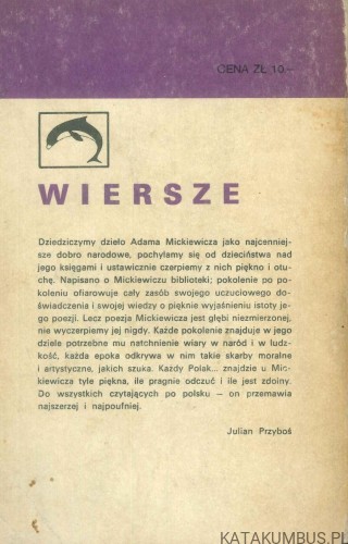 Wiersze. ADAM MICKIEWICZ