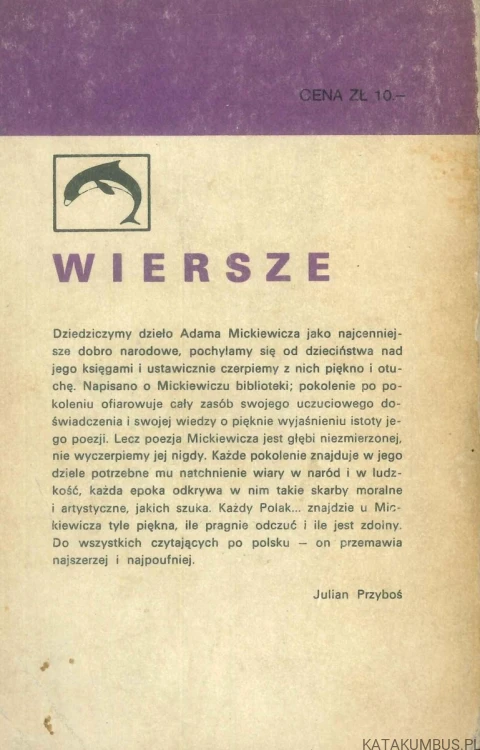Wiersze. ADAM MICKIEWICZ