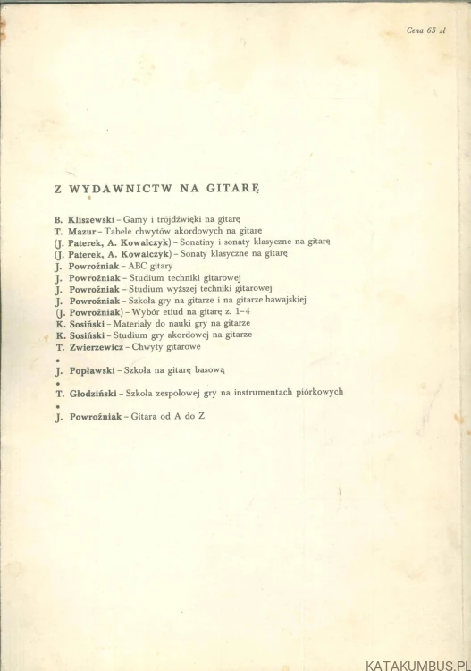 Abc gitary. JÓZEF POWROŹNIAK