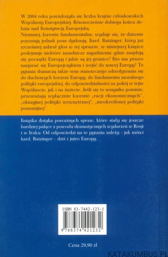 Europa. Jej podwaliny dzisiaj i jutro. JOSEPH RATZINGER
