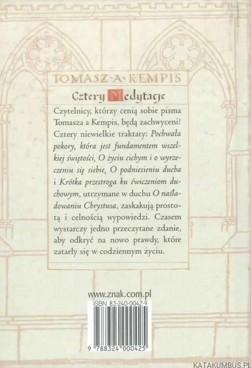 Cztery medytacje. TOMASZ A KEMPIS