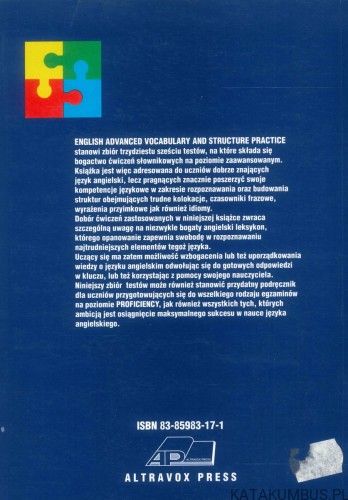 English advanced vocabulary and structure practice. MACIEJ MATASEK