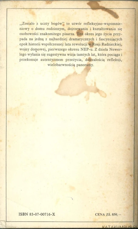 Zostało z uczty bogów. IGOR NEWERLY