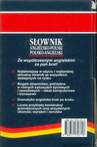 Słownik angielsko-polski polsko-angielski plus gramatyka. PRACA ZBIOROWA