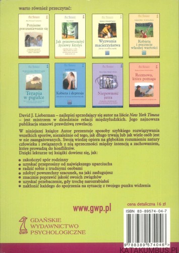 Sztuka rozwiązywania konfliktów. DAVID J. LIEBERMAN