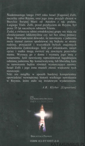 Przed świtem. Naczelny rabin Rzymu: dlaczego zostałem katolikiem. EUGENIO ZOLLI