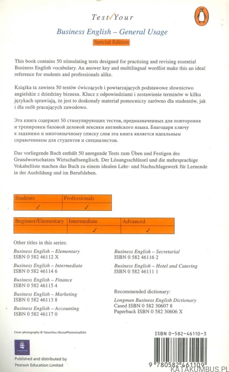 Test your business English - general usage. J. S. MCKELLEN