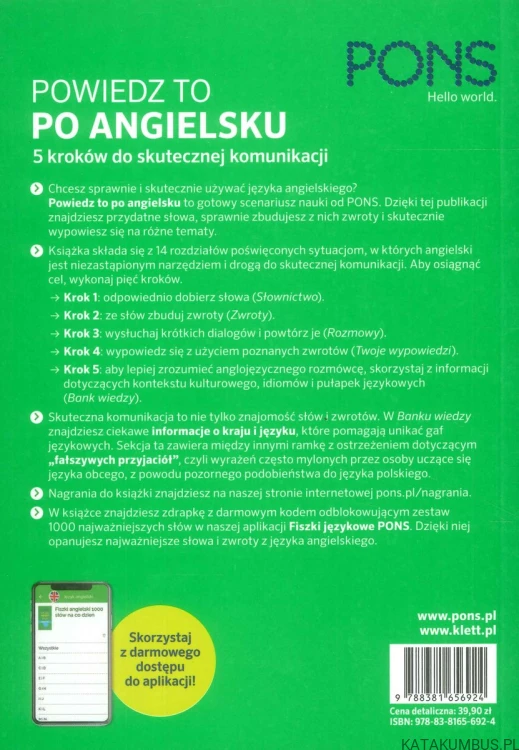 Powiedz to po angielsku. 5 kroków do skutecznej komunikacji. PRACA ZBIOROWA