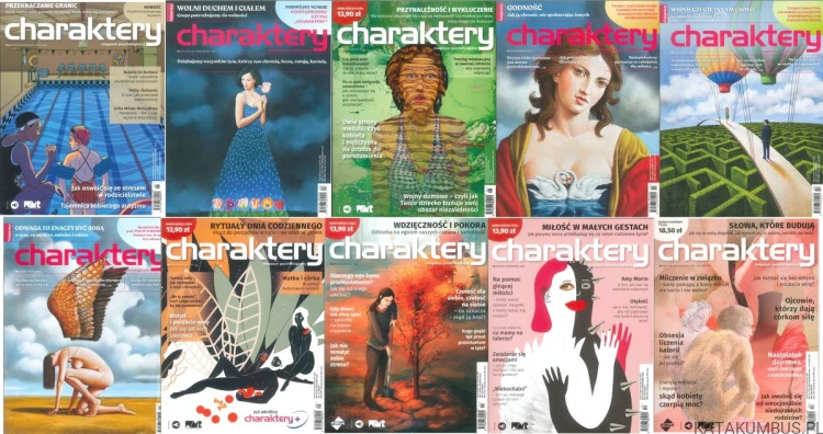 Charaktery - magazyn psychologiczny (kolekcja 12 numerów). PRACA ZBIOROWA