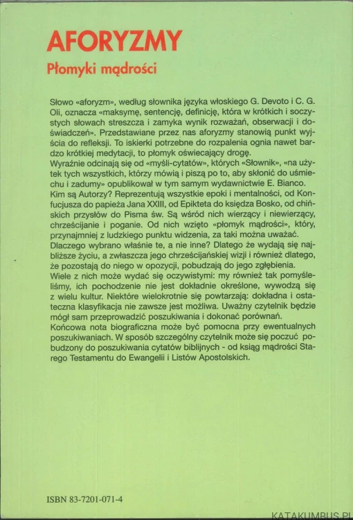 Aforyzmy płomyki mądrości. SILVANO GIANDUZZO