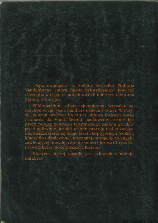 Piąta ewangelia.. PHILIPP VANDENGERG