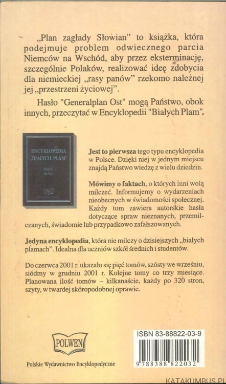 Plan zagłady Słowian. Generalplan Ost. ANDRZEJ LESZEK SZCZEŚNIAK