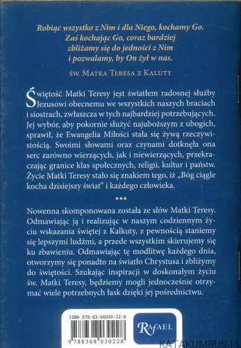 Nowenna za wstawiennictwem św. Matki Teresy z Kalkuty. PRACA ZBIOROWA