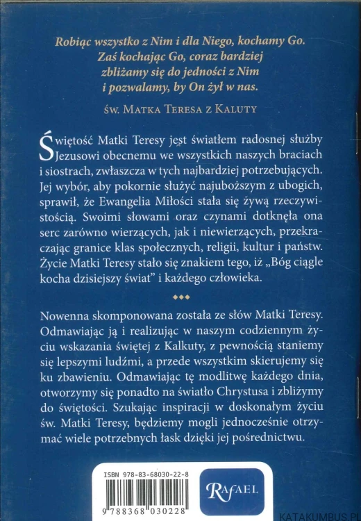 Nowenna za wstawiennictwem św. Matki Teresy z Kalkuty. PRACA ZBIOROWA