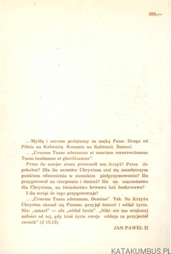 Droga krzyżowa. JERZY KOPEĆ
