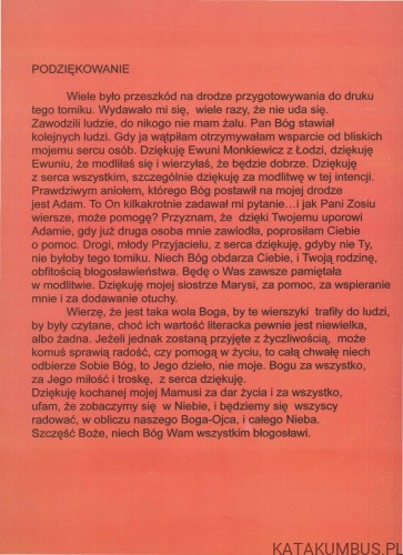Dziękuję ci Boże. ZOFIA SABAT