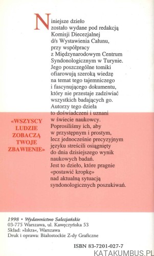 Mirra, aloes, pyłki i inne ślady. Analiza botaniczna Całunu. SILVANO SCANNERINI