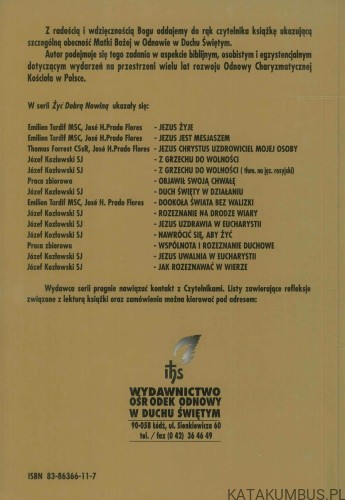 Z Maryją w życie w Duchu Świętym. JÓZEF KOZŁOWSKI SJ