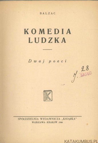 Dwaj poeci. BALZAC