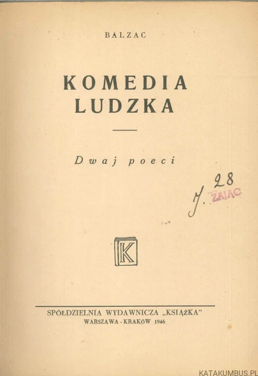 Dwaj poeci. BALZAC