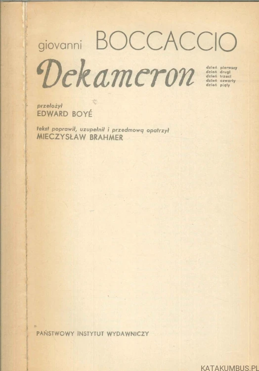 Dekameron Tom 1-2. GIOVANNI BOCCACCIO