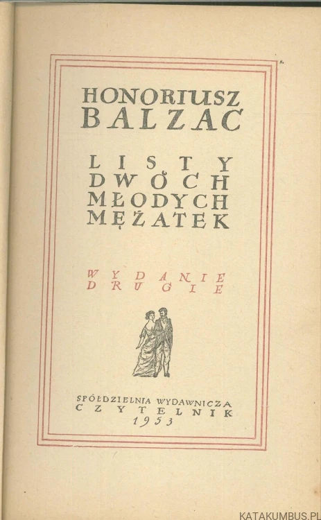 Listy dwóch młodych mężatek. HONORIUSZ BALZAC