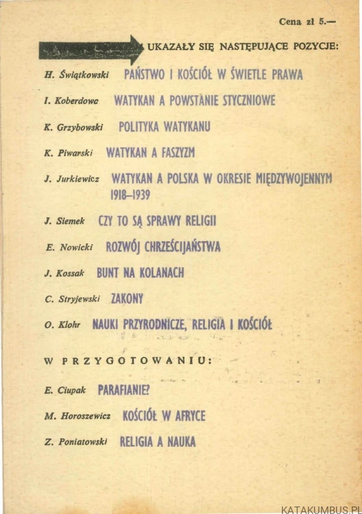 Chrześcijaństwo i katechizm. STANISŁAW WITKIEWICZ