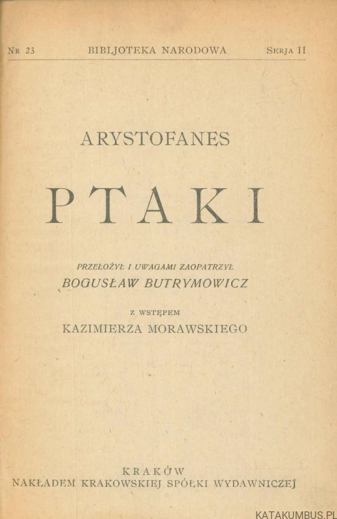 Ptaki. ARYSTOFANES