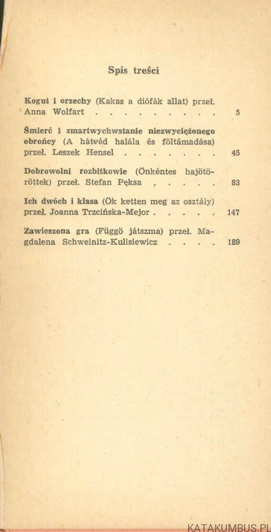 Dobrowolni rozbitkowie. MIKLÓS VIDOR