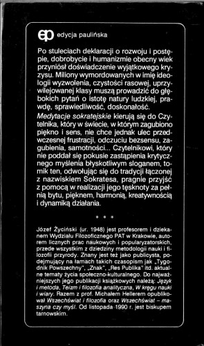 Medytacje sokratejskie. JÓZEF ŻYCIŃSKI
